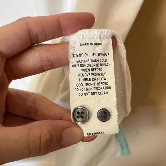 Greyson Golf Performance Short Sleeve Polo Shirt - Men's Size L - White - Picture 7 of 10